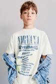 The Champ Clothing Nirvana Yazılı Smile Baskılı Beyaz Çocuk T-Shırt