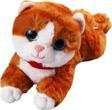 Toprockstore Miyavlayan Sesli Kedi Peluş Oyuncak Uyku Arkadaşı Hediyelik Peluş Yatan Kedi 35 Cm