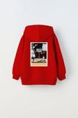 The Champ Clothing Kapüşonlu Içi Polar I Love This Game Yazılı Basketbol Baskılı Kırmızı Unisex Çocuk Hoodie Sweatshirt