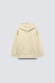 The Champ Clothing Bej Basic Çocuk Kapüşonlu Kanguru Cep Detaylı İçi Polar Oversize Sweatshirt
