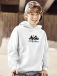 The Champ Clothing Kapüşonlu Içi Polar Any Time Every Where Yazı Baskılı Beyaz Unisex Çocuk Hoodie Sweatshirt
