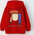The Champ Clothing Kapüşonlu Içi Polar Updated Simplicity Baskılı Kırmızı Unisex Çocuk Hoodie Sweatshirt