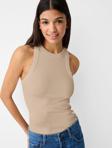 The Champ Clothing Halter Yaka Fitilli Camel Kadın Atlet
