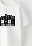 The Champ Clothing Choose Your Weapon Yazılı Satranç Tasarım Baskılı Beyaz Çocuk T-Shirt