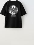The Champ Clothing International Chess Day Yazılı Satranç Tasarım Baskılı Siyah Çocuk T-Shirt