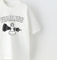 The Champ Clothing Fearless Yazılı Satranç Tasarım Baskılı Beyaz Çocuk T-Shirt