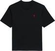 The Champ Clothing Kalp Tasarım Baskılı Siyah Unısex T-Shirt