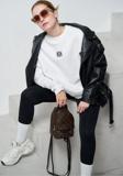 The Champ Clothing Beyaz Unisex Yüksek Baskı Bisiklet Yaka Oversize Sweatshirt
