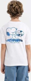 The Champ Clothing The Champ Peanuts Records Baskılı Beyaz Erkek Çocuk T-Shirt