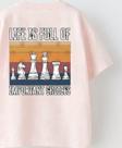 The Champ Clothing Life İs Full Of Important Choices Yazılı Satranç Tasarım Baskılı Pembe Çocuk T-Shirt