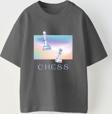 The Champ Clothing Chess Yazılı Renkli Satranç Tasarım Baskılı Füme Çocuk T-Shirt
