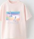 The Champ Clothing Chess Yazılı Renkli Satranç Tasarım Baskılı Pembe Çocuk T-Shirt