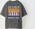 The Champ Clothing The Champ Life Is Full Of Important Choices Yazılı Satranç Tasarım Baskılı Füme Çocuk T-Shirt