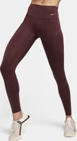 Nike Go Firm Support High Rise Full Length Kadın 6 Cepli Antreman Taytı Koyu Bordo