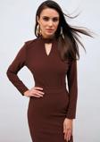 Sırt Detaylı Bodysuit Bluz - Kahve