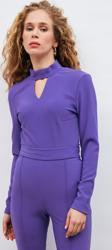 Sırt Detaylı Bodysuit Bluz - Mor