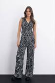 Zebra Desen Pantolon - Siyah