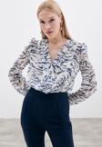Puantiye Dokulu Bodysuit - Mavi