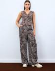 Zebra Desen Pantolon - Kahve