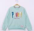 Toontoy Kız Çocuk Power Renkli Baskılı Sweatshirt
