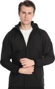 Escetic Erkek Siyah Çıkarılabilir Kapüşonlu File Astarlı 3 Cepli Su İtici Rüzgar Geçirmez Softshell Spor Mont 7090