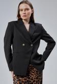 Kadın Kruvaze Kapama Oversize Blazer Ceket