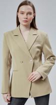 Kadın Kruvaze Kapama Oversize Blazer Ceket