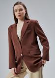 Kadın Oversize Astarlı Dokuma Blazer Ceket