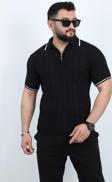 Polo Yaka Kısa Kol Erkek Örme Triko Tişört