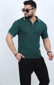 Polo Yaka Kısa Kol Erkek Örme Triko Tişört
