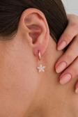 Bs Begisilver 925 Ayar Gümüş Lotus Çiçeği Küpe Rose
