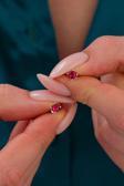 Bs Begisilver 925 Ayar Gümüş Pırlanta Montür Ruby Tektaş Küpe