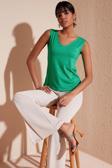 Lela Kalın Askılı V Yaka Bayan Bluz 5864384 BENETTON