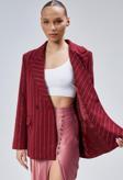 Kadın Taş İşlemeli Regular Vatkalı Blazer Ceket