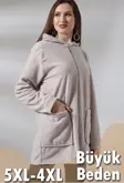 Çizgi Detay Polar Sweatshirt - Büyük Beden