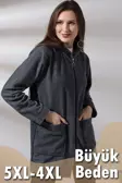 Çizgi Detay Polar Sweatshirt - Büyük Beden