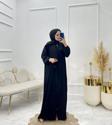 Fermuar Kapamalı Namaz Elbisesi Siyah