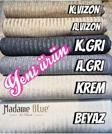 Bursa Çeyiz Bambu Çizgili Süngerli Kadife Kaymaz Çekyat Koltuk Örtüsü 170X210 Cm Açık Gri