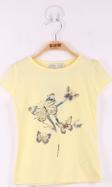 Toontoy Kız Çocuk  Kelebek Taş Baskılı T-Shirt