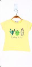 Toontoy Kız Çocuk Kaktüs Baskılı Tişört