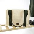 Miaju Kanvas Tote Bag, Orta Boy Krem-Yeşil Kadın Kol Ve Omuz Çantası, 35X25 Cm, Ön Ve İç Cepli,Mıknatıslı