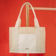 Miaju Krem & Beyaz, Deri Cepli Kanvas Tote Bag, Orta Boy Kadın Kol Ve Omuz Çantası, 35X25 Cm, Ön Ve İç Cepli