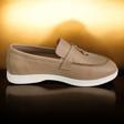 Lopy Hakiki Deri Maskülen Kadın Loafer Taba 41
