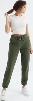 Çağla Yüksek Bel Basic Bağcıklı Jogger Polar Kadın Eşofman Alt - 94622