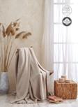 Medaillon Home Soft Kahverengi 4 Katlı Müslin %100 Saf Pamuklu Pike - Yatak Örtüsü - Tv Battaniyesi