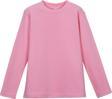 Pembe Basic Unisex Çocuk Kışlık Sıfır Yaka Uzun Kollu Tişört