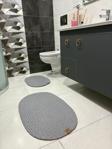 Yağlıoğlu Tekstil Küçük Boy Petek Hasır Pamuklu İkili Banyo Halısı