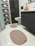 Yağlıoğlu Tekstil Küçük Boy Petek Hasır Pamuklu İkili Banyo Halısı