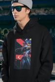 Neon Karakter Baskılı Unisex Oversize Valoorant Hoodie