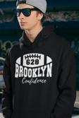 628 Brooklyn Confidence Yazılı Unisex Oversize Beyzbol Hoodie